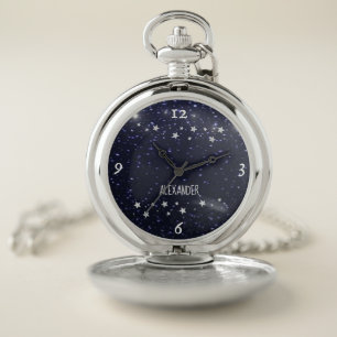 Starry Night Personalized Pocket Watch