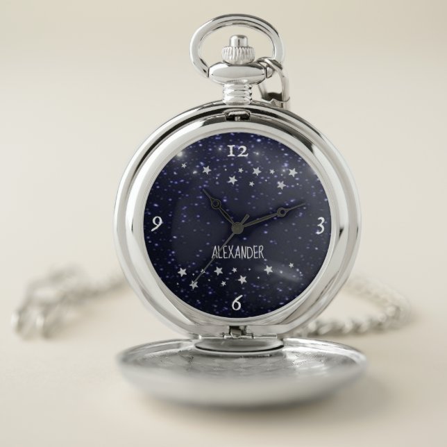 Starry Night Personalized Pocket Watch (Inside)