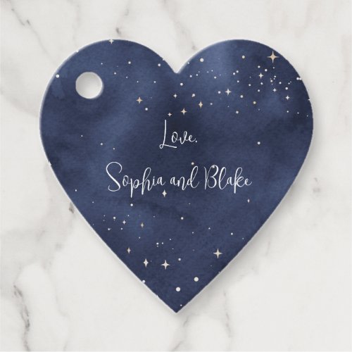 Starry Night Personalized Wedding Favor Tags