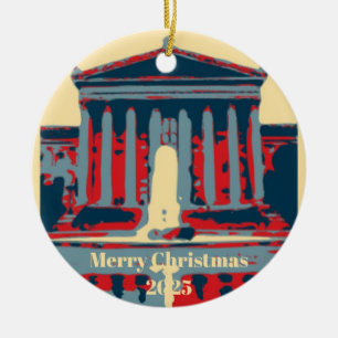 Starry Night Philadelphia, edit text Ceramic Ornament