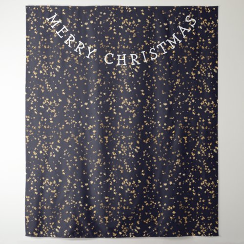 Starry Night Photo Background Merry Christmas Tapestry