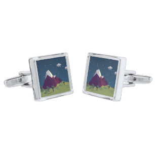 Starry night picture cufflinks