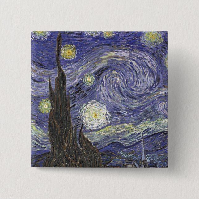 Starry Night Pinback Button (Front)