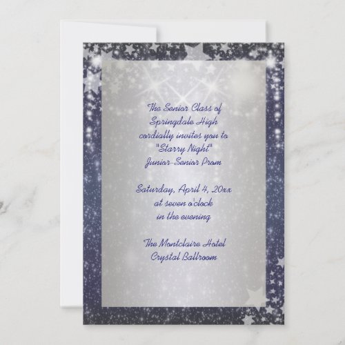 Starry Night Prom Invitations