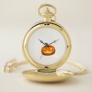 Starry Night Pumpkin Halloween Van Gogh Thanksgivi Pocket Watch