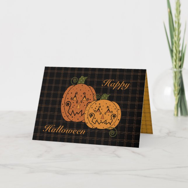 Starry Night Pumpkins Card (Front)