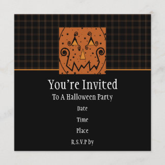 Starry Night Pumpkins Invitation