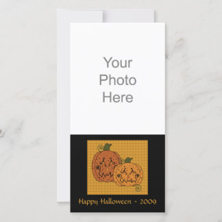 Starry Night Pumpkins Photo Card