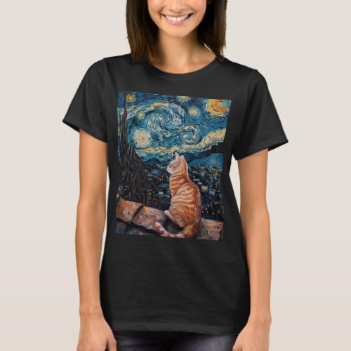 Starry Night Purrfection T_Shirt