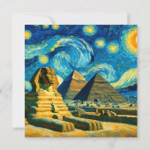 Starry Night Pyramids Sphinx Egypt (Back)