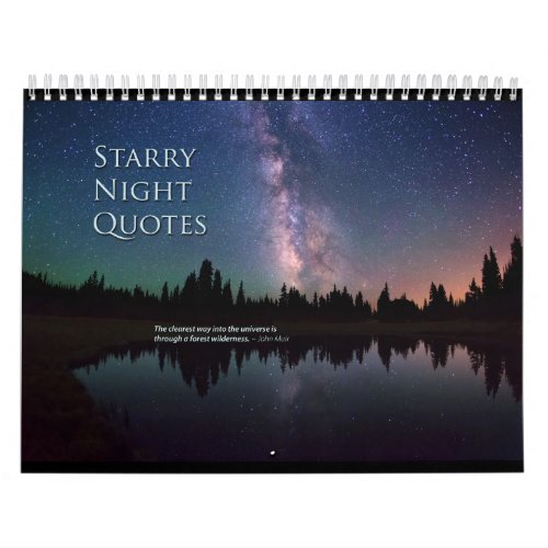 Starry Night Quotes calendar