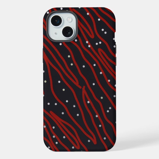 Starry Night, Red Tiger Night iPhone Case (Back)