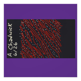 Starry Night, Red Tiger Night Photo Print