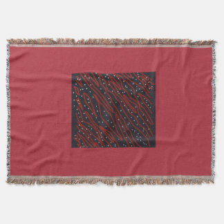 Starry Night, Red Tiger Night Throw Blanket