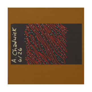 Starry Night, Red Tiger Night Wood Wall Art