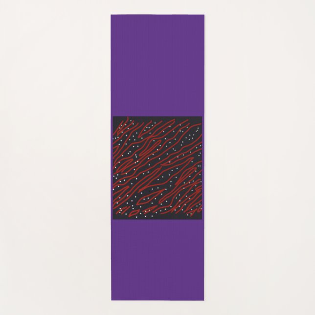 Starry Night, Red Tiger Night  Yoga Mat (Front)