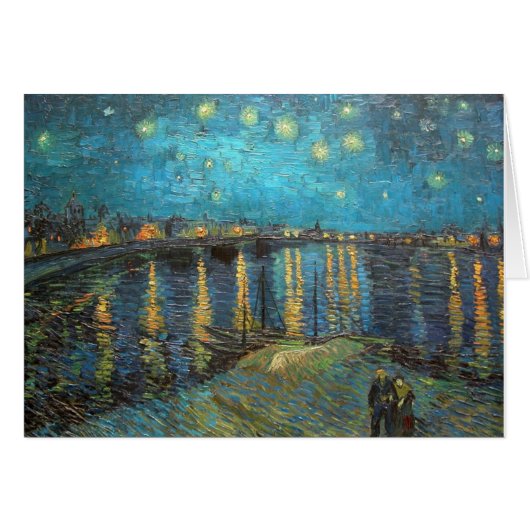 Starry Night Rhone River art Cards (Front Horizontal)