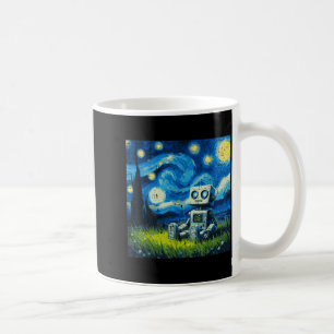 Starry Night Robot Funny Painting Art Meme Kids Me Coffee Mug