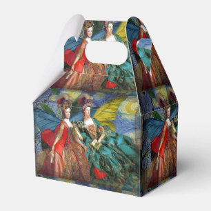 Starry Night Rococo Maidens Butterfly Wings Art Favor Boxes