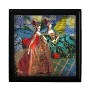 Starry Night Rococo Maidens Butterfly Wings Art Gift Box