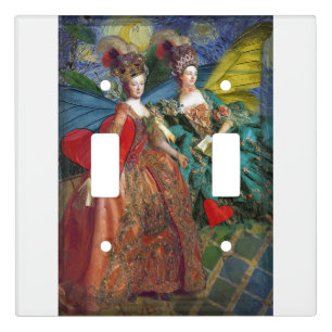 Starry Night Rococo Maidens Butterfly Wings Art Light Switch Cover
