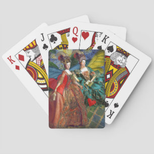 Starry Night Rococo Maidens Butterfly Wings Art Poker Cards