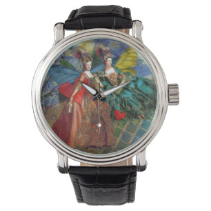 Starry Night Rococo Maidens Butterfly Wings Art Watch