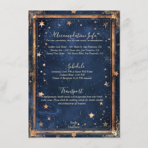 Starry Night Romance Wedding Enclosure Card