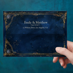 Starry Night Romance Wedding Envelope