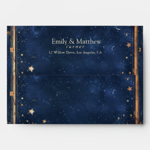 Starry Night Romance Wedding Envelope