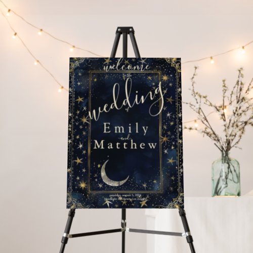 Starry Night Romance Wedding Foam Board