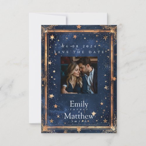 Starry Night Romance Wedding Save The Date