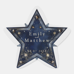 Starry Night Romance Wedding Star Sticker