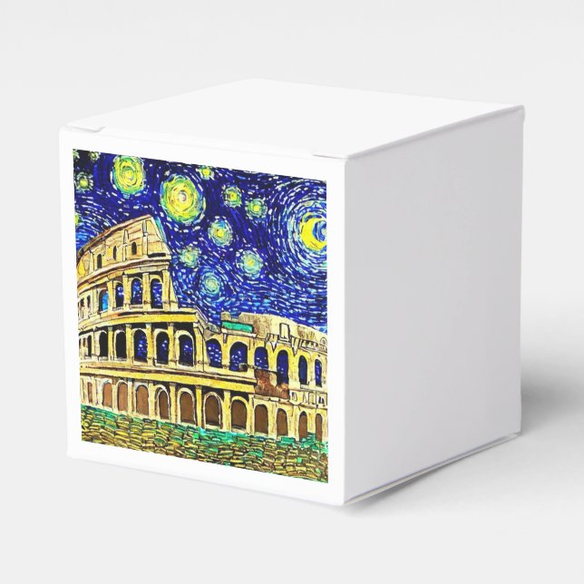 Starry Night Rome Italy Favor Boxes (Front Side)