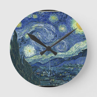 Starry Night Round Clock