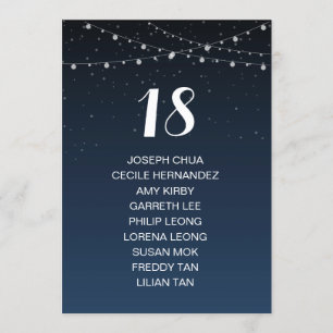 Starry Night Rustic Wedding Seating Chart Program