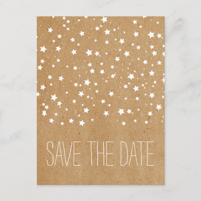 Starry Night Save the Date Postcard (Front)