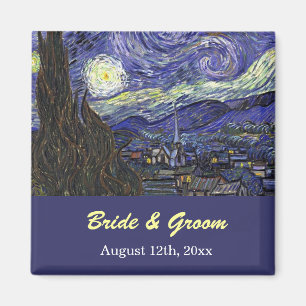 Starry Night. Save the date wedding. Magnet