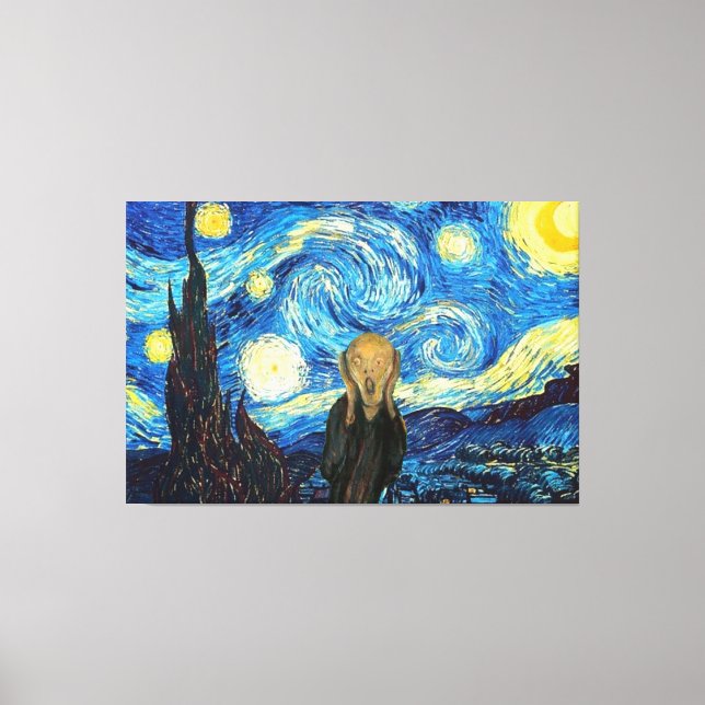 Starry Night Scream. Canvas Print (Front)
