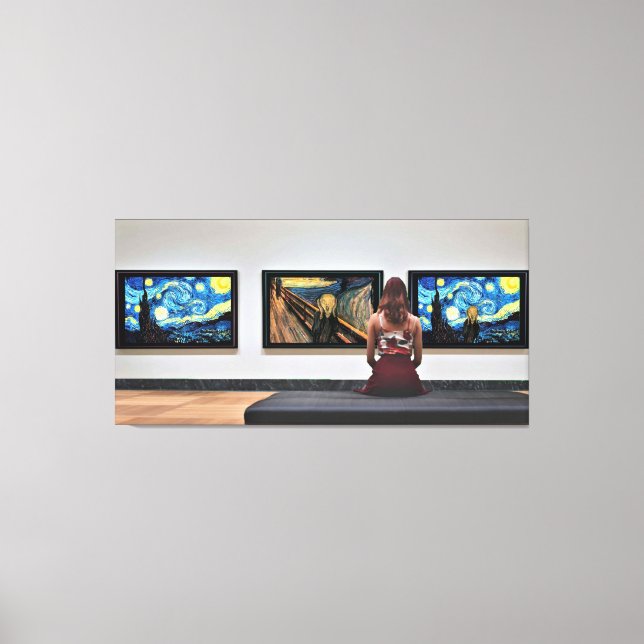 Starry Night Scream. Canvas Print (Front)