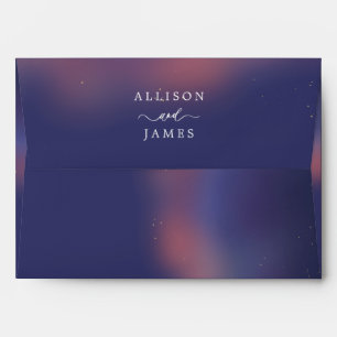 Starry Night Script Invitation Envelope