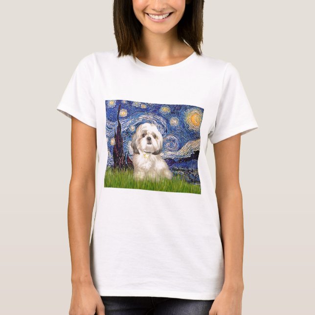 Starry Night - Shih Tzu (Y) T-Shirt (Front)