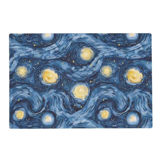 Starry Night Skies Birthday Placemat (Front)