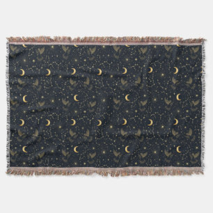 Starry Night Sky Angel Throw Blanket