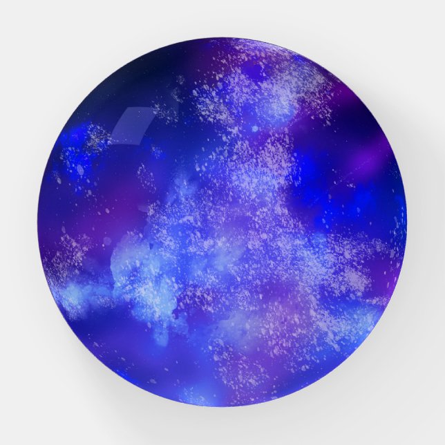 Starry Night Sky  Blue Sapphire  Paperweight (Front)