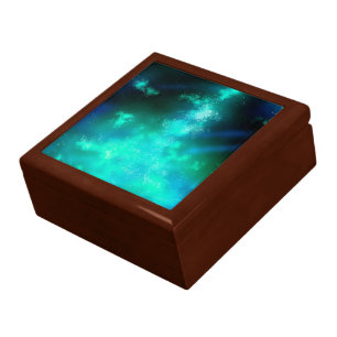 Starry Night Sky Emerald Green Gift Box