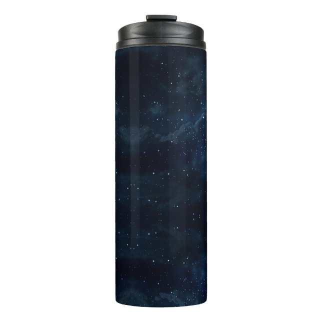 Starry Night Sky , Galaxy Space Celestial Thermal Tumbler (Front)