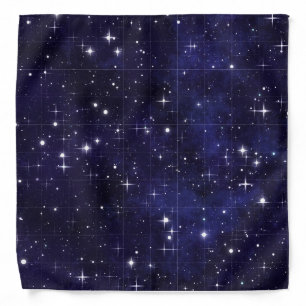 Starry Night Sky Grid Bandana