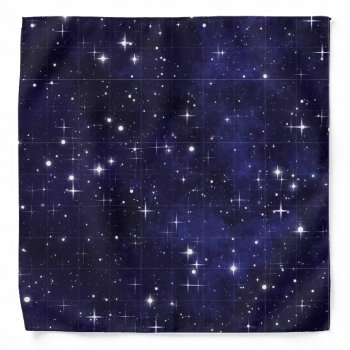 Starry Night Sky Grid Bandana by StuffOrSomething at Zazzle