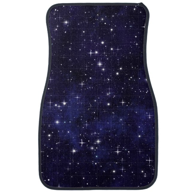 Starry Night Sky Grid Car Floor Mat (Front)